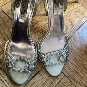 Gold open toed Bagley shoes!